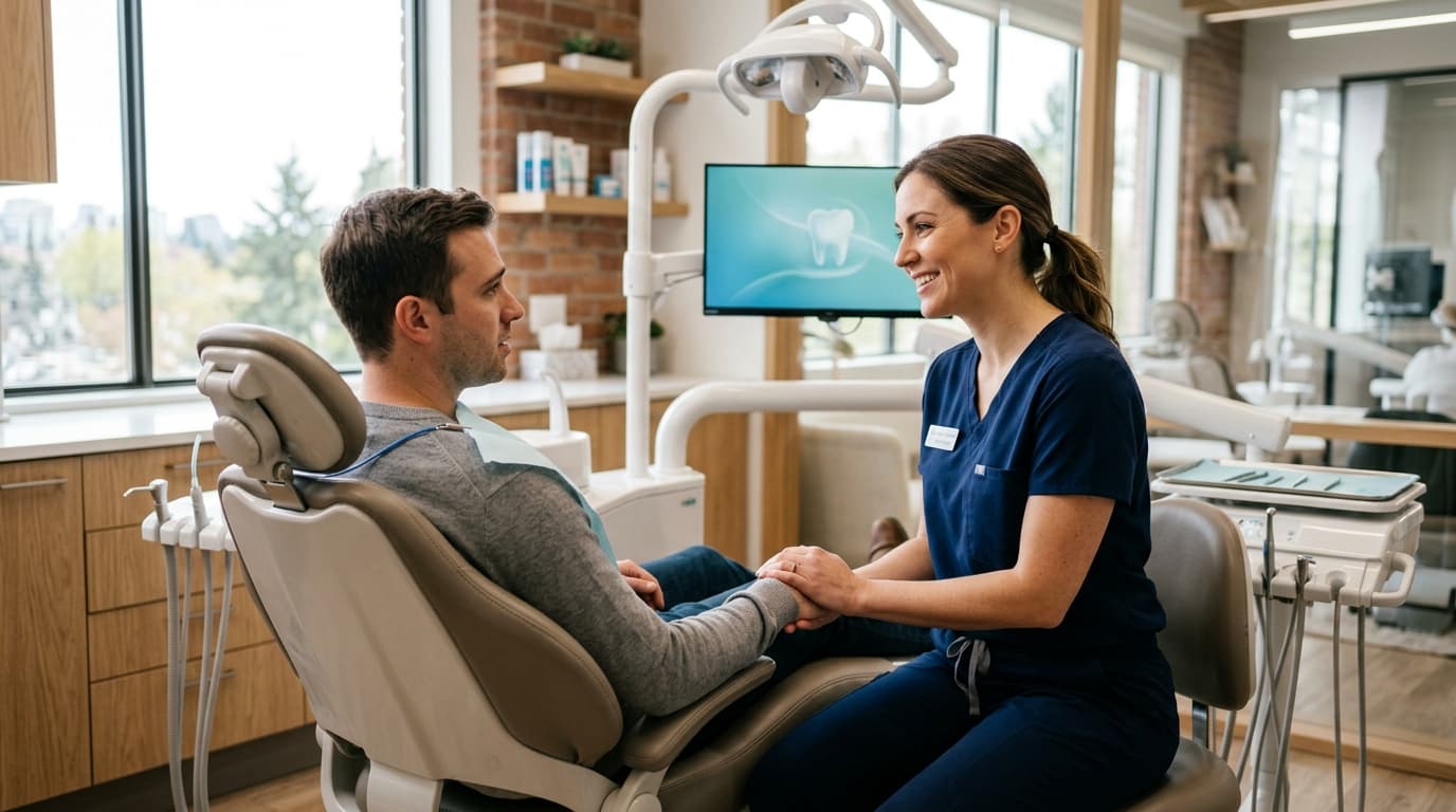 Reassuring dental consultation without judgement