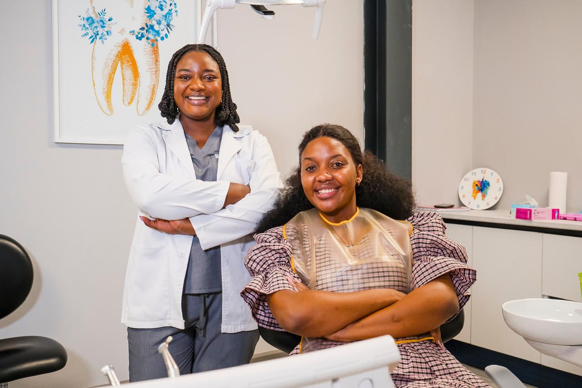 Dental team preparing a modern patient visit