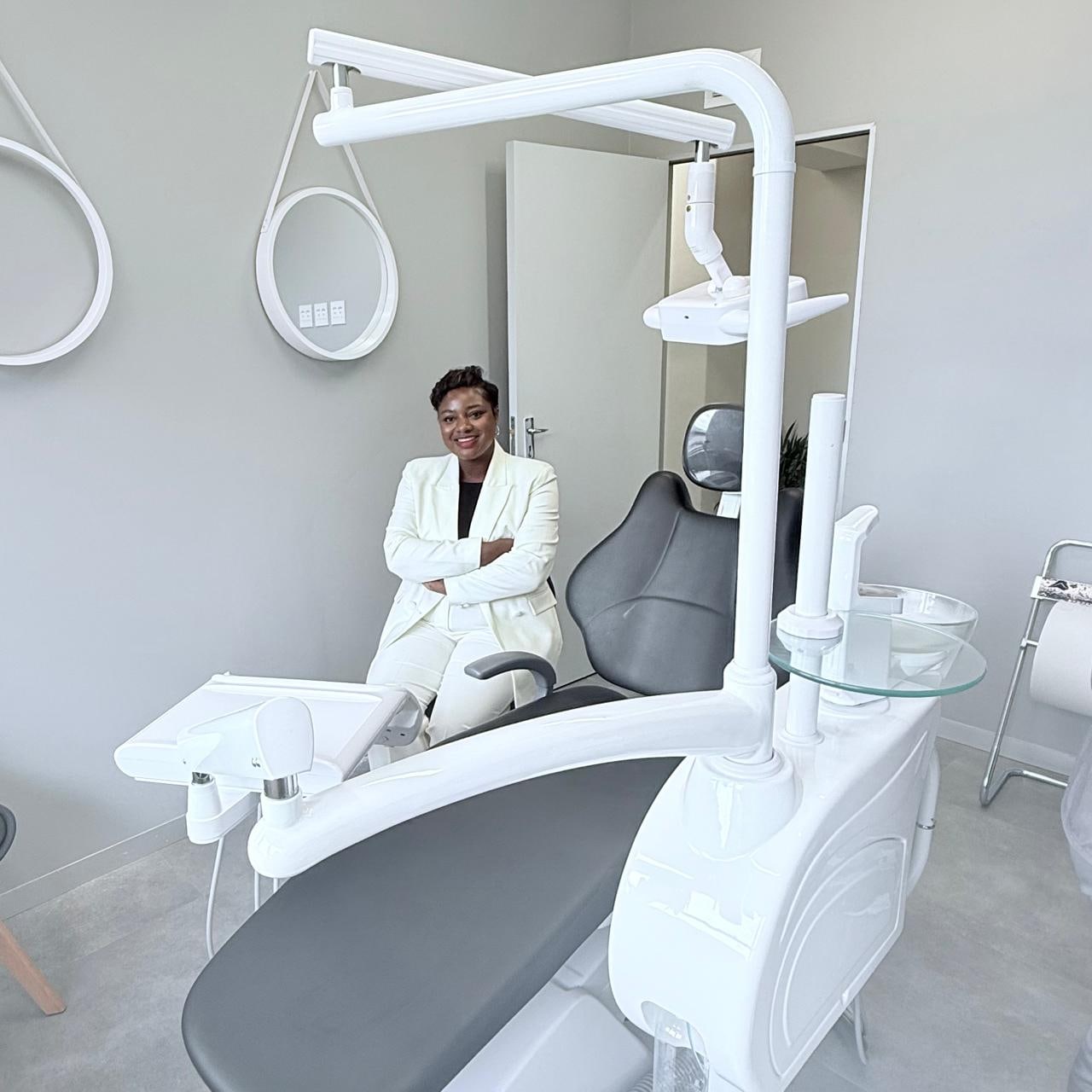 Modern dental radiology and diagnostic suite with safety equipment